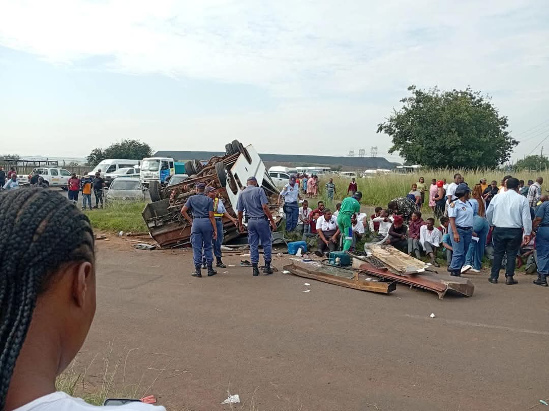 Learner critical after school bus overturns