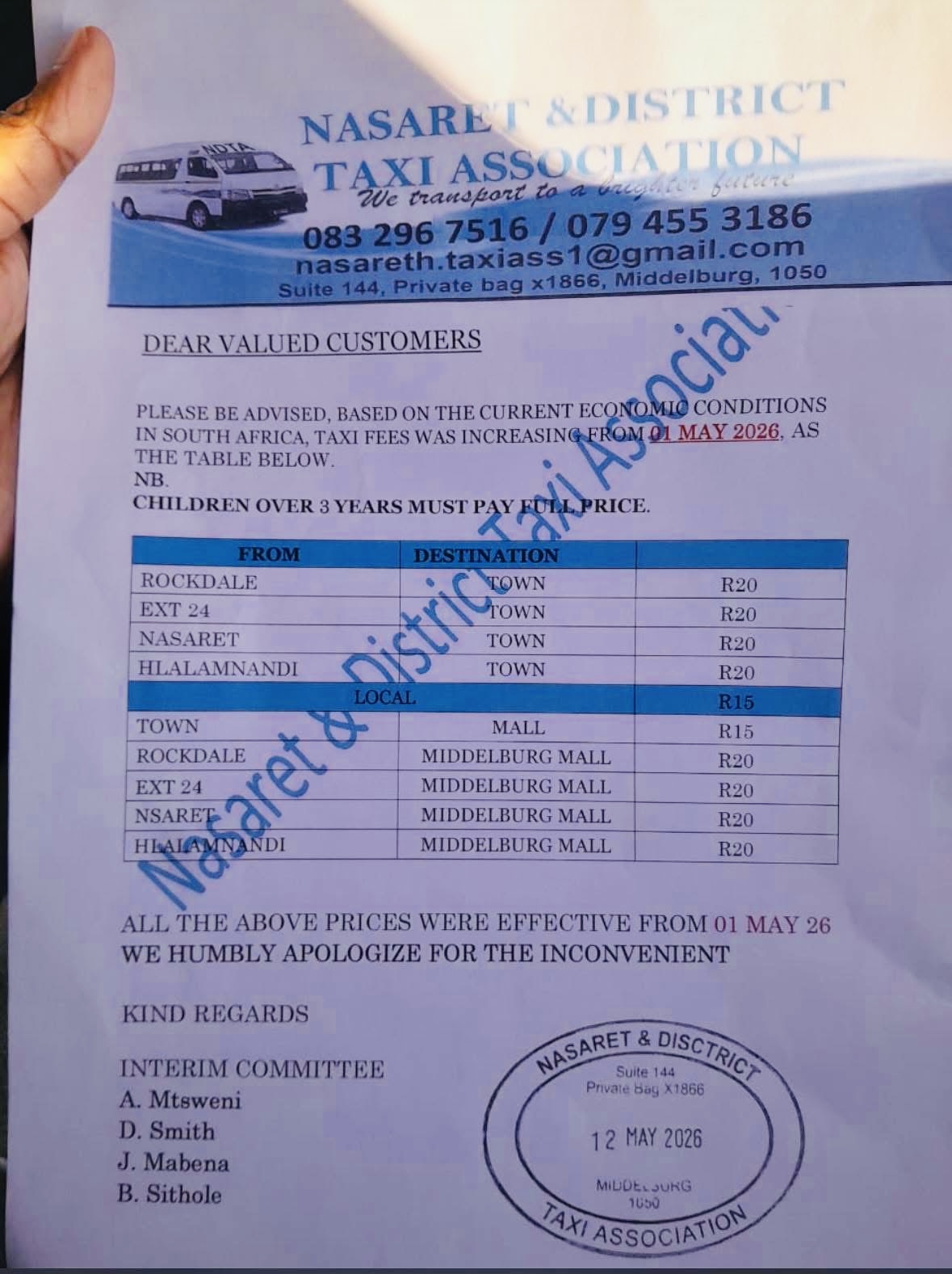 Taxi fare confusion as NDTA denies second increase
