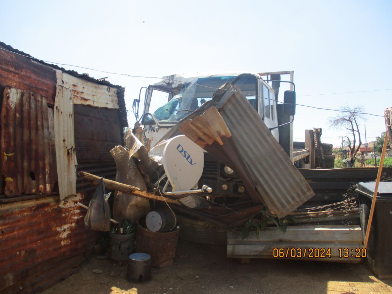 Truck crashes into house on Nelson Mandela Drive